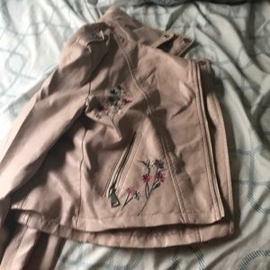 Soft pink leather jacket